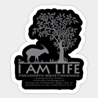 I am Life PSEUDORYX NGHETINHENSIS Sticker